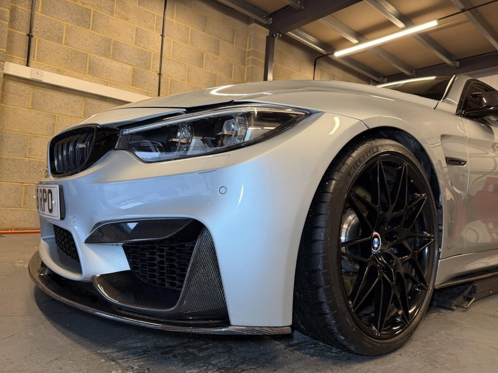 BMW M4 in the workshop at ASR, Ramsgate