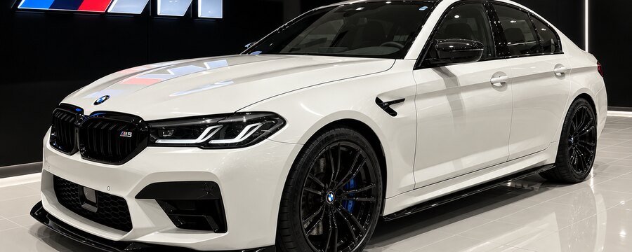 White BMW M5 Competition